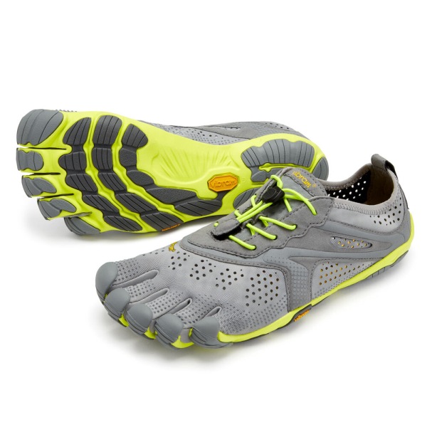 Panske Bezecke Topanky Vibram Slovensko - FiveFingers V-Run Siva / Žlté | 0732FGQKJ